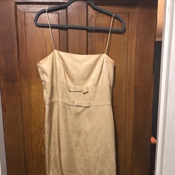 Ann Taylor Gold Dress - Lace Print - Picture 2 of 6